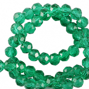 Perline sfaccettate 3x2mm rondella verde eden