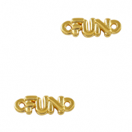 Ciondoli di metallo DQ distanziatore "FUN" oro (privo di nichel)