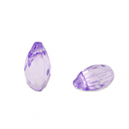 Perline in acrilico goccia viola trasparente