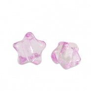 Perline in acrilico stella rosa viola trasparente