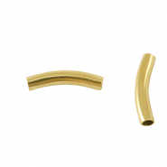 Perline in acciaio inossidabile tubo 20mm oro