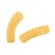 Perline in acrilico tubo spirale giallo spettro trasparente
