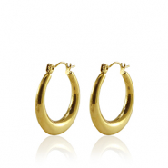 Orecchini in acciaio inossidabil a cerchio 25mm oro