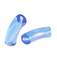 Perline in acrilico tubo blu carolina-rivestimento AB