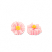 Perline in resina fiore 8mm rosa chiaro