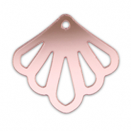 Ciondoli accattivanti conchiglia rosa chiaro metallico