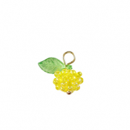 Ciondoli sfaccettati mirtillo oro-verde primavera giallo
