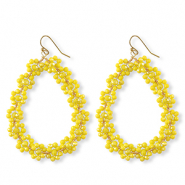 Orecchini sfaccettati goccia oro-giallo
