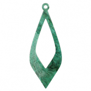 Pendenti in resina multicolore verde