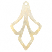 Pendenti in resina beige sabbia trasparente