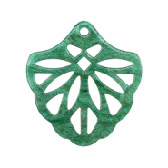 Pendenti in resina multicolore verde