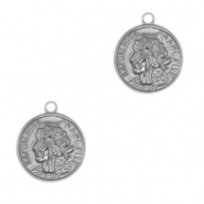 Ciondoli in acciaio inossidabile moneta argento antico