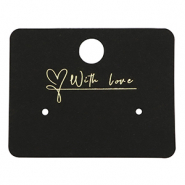 Cartoncini per bigiotteria "with love" nero