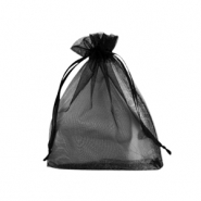 Sacchetti in organza 10x12cm nero