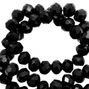 Perline sfaccettate 3x2mm rondella nero