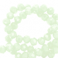 Perline sfaccettate 3x2mm rondella verde menta