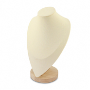 Espositore per bigiotteria busto per collane natural-beige