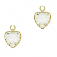 Pendenti di vetro Crystal Glass cuore cristallo-oro