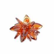 Ciondoli con Zircone fiore arancione arrungginito