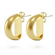 Metallo TQ in ottone orecchini oro