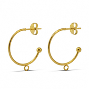 Orecchini in acciaio inossidabile 20mm oro