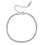 Bracciali in acciaio inossidabile argento