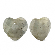 Ciondoli in pietra naturale Vetro cuore Light gray