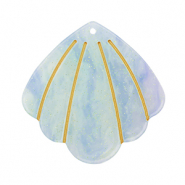 Pendenti in resina conchiglia blu