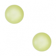 Cabochon Polaris 4mm soft SS16 "Pietra di nascita" shiny Agosto Verde lime