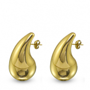 Orecchini in acciaio inossidabile goccia oro