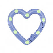 Componenti colorati anello bris&eacute; portachiavi cuore blu-verde