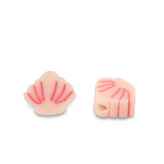 Perline di polimero conchiglie pesca-rosa