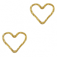 Ciondoli/distanziatore in acciaio inossidabile cuore oro