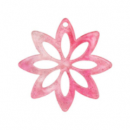 Pendenti in resina fiore rosa