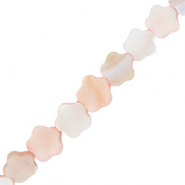Perline di conchiglia fiore rosa chiaro