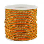 Cordoncino intrecciato alla moda 2.3mm arancione-oro