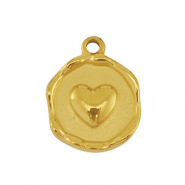 Ciondoli in acciaio inossidabile cuore oro