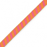 Nastro con testo con strisce arancione-rosa