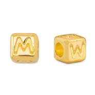 Perline alfabeto di metallo DQ M/W oro (privo di nichel)
