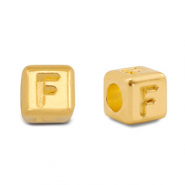Perline alfabeto di metallo DQ F oro (privo di nichel)