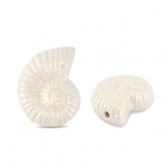 Perline di ceramica greca DQ conchiglia bianco