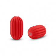 Perline in acrilico ovali rosso