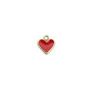 Ciondoli in acciaio inossidabile cuore oro-rosso