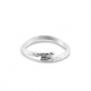 Anelli in acciaio inossidabile onda argento