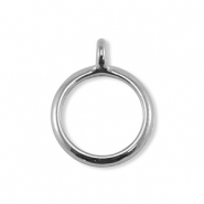 Componenti di metallo DQ anello con anellino argento antico (privo di nichel)