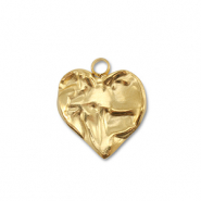 Ciondoli in acciaio inossidabile cuore oro