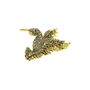 Broches colibr&igrave; oro-nero