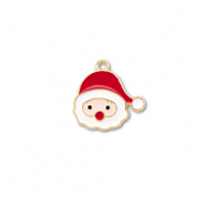 Ciondoli di metallo babbo natale oro-rosso-bianco