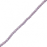 Perline sfaccettate 6x4mm rondella grigio lavanda scuro