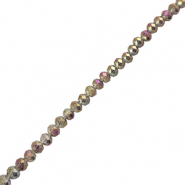 Perline sfaccettate 4x3mm rondella grigio